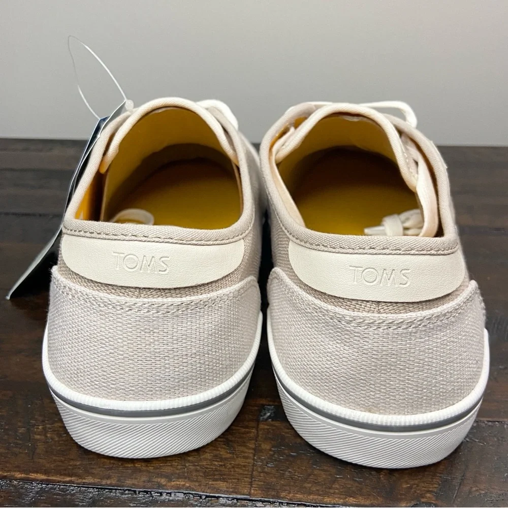 TOMS Men’s Carlo Birch Oxford Tan Heritage Canvas Sneakers NEW Size 9